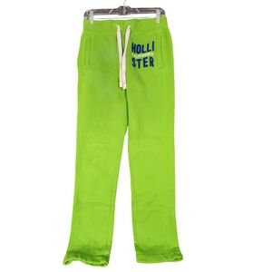 Hollister California Green Jogger Sweatpants Extra Small XS Embroidered Logo